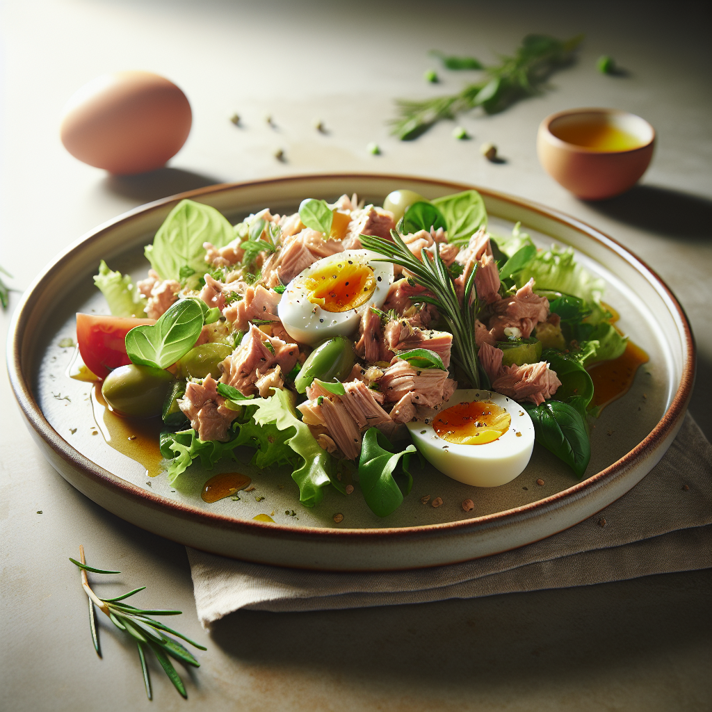 Classic Mediterranean Tuna Salad with Fresh Herbs